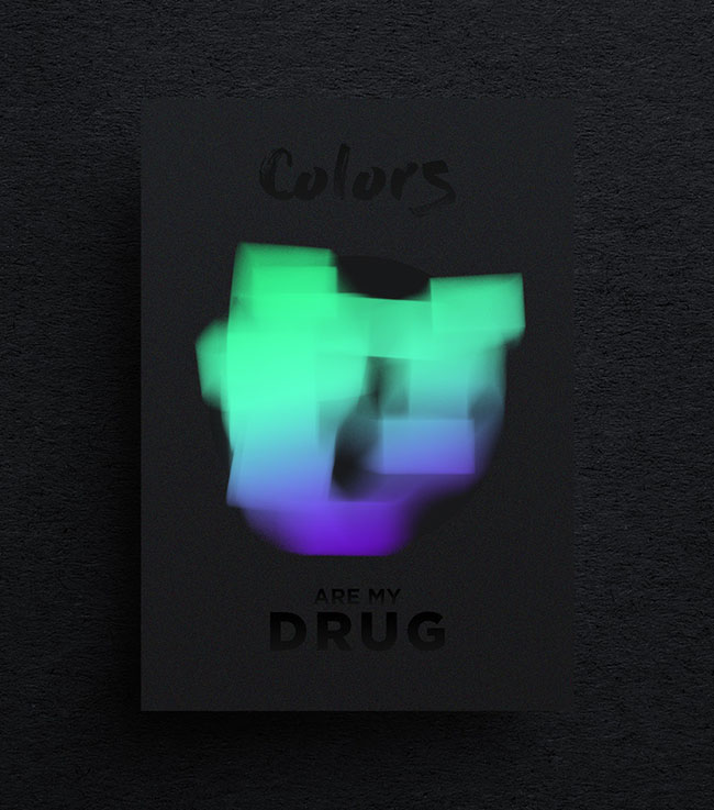 国外Colors are my Drug系列简约海报设计欣赏