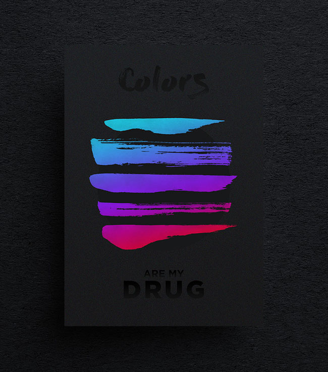 国外Colors are my Drug系列简约海报设计欣赏