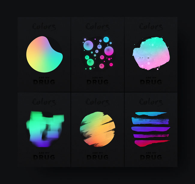 国外Colors are my Drug系列简约海报设计欣赏