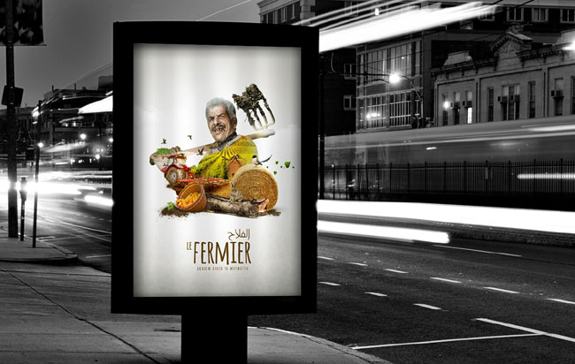 Le Fermier农业品牌数码合成海报设计欣赏