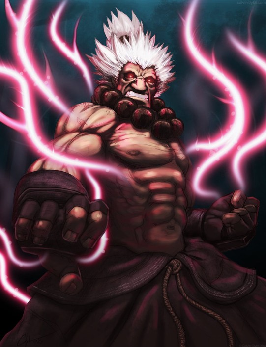 街霸游戏人物插画之Akuma(豪鬼)