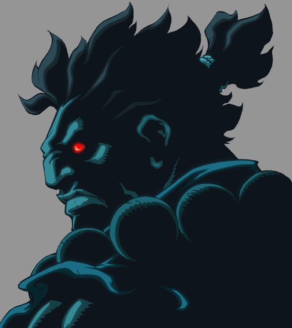 街霸游戏人物插画之Akuma(豪鬼)