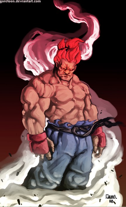 街霸游戏人物插画之Akuma(豪鬼)