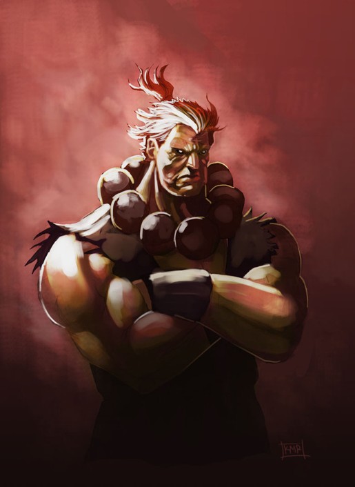 街霸游戏人物插画之Akuma(豪鬼)