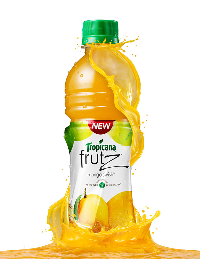 精美的Tropicana Frutz果汁修图设计