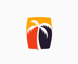 20个椰树元素标志LOGO设计欣赏