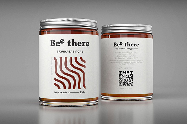 国外简洁风格的Bee There蜂蜜包装设计欣赏