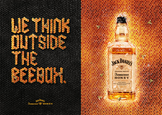 Jack Daniel''s蜂蜜威士忌系列创意平面广告设计欣赏
