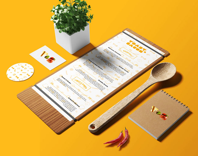 国外Toast & Bacon快餐厅品牌形象vi设计欣赏