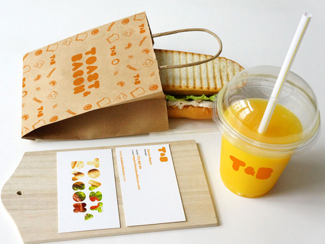 国外Toast & Bacon快餐厅品牌形象vi设计欣赏