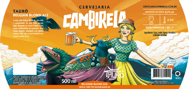 巴西Cambirela啤酒标签设计