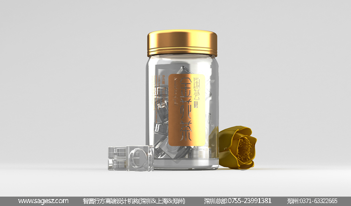 金花茶木盒包装设计 茶叶礼盒包装设计 保健品木盒包装设计