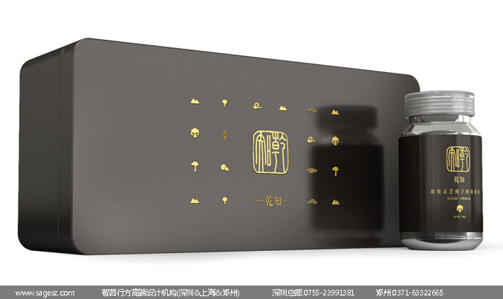 灵芝孢子粉包装设计 高档木盒包装设计 灵芝胶囊铁盒包装设计