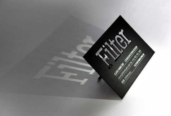 漂亮的国外黑白名片设计欣赏