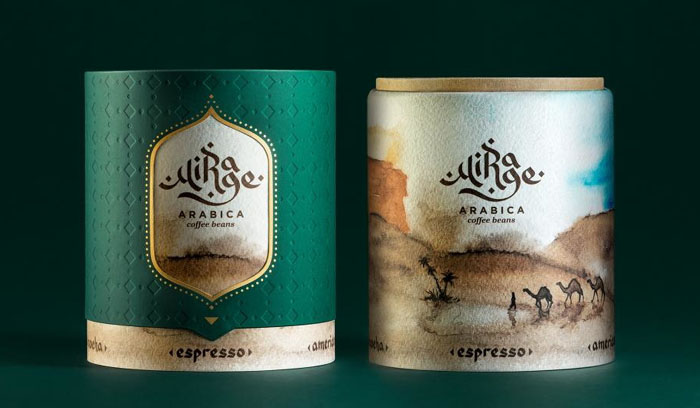 国外Mirage Arabica咖啡豆包装设计欣赏