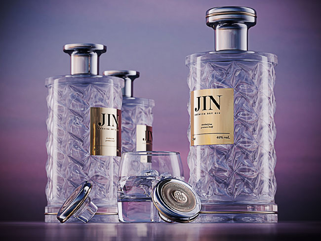 国外GIN JIN酒概念包装设计欣赏