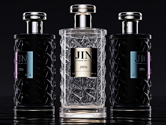 国外GIN JIN酒概念包装设计欣赏