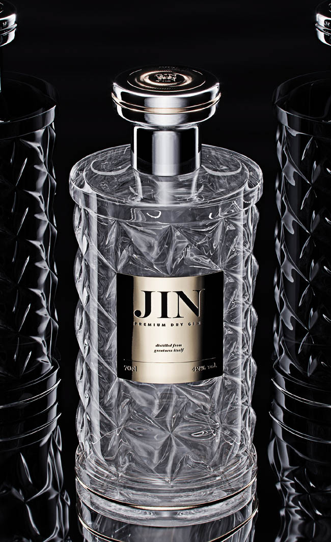 国外GIN JIN酒概念包装设计欣赏