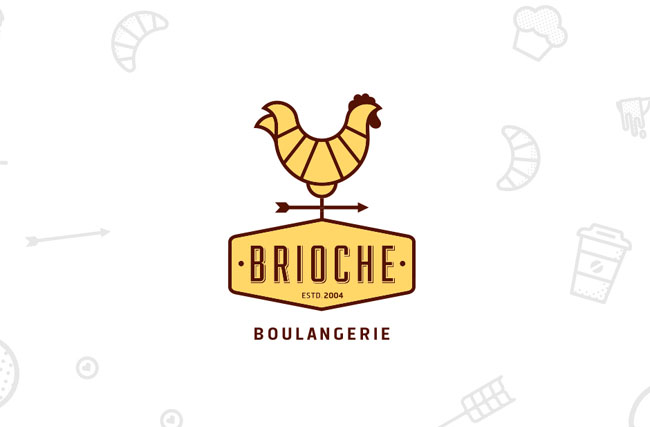 国外Brioche面包品牌橙色版VI形象设计作品欣赏