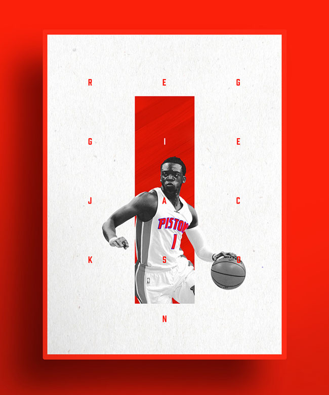 国外NBA Number One''s系列球星海报设计欣赏