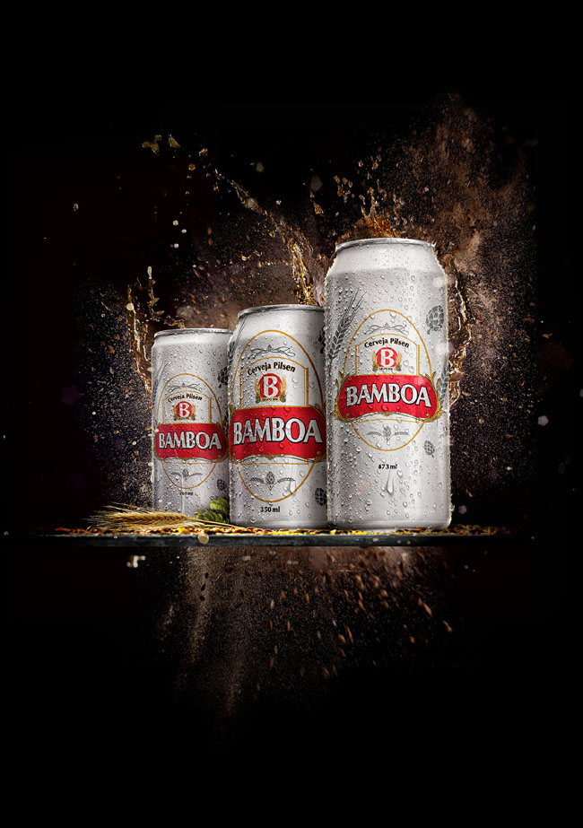 国外Bamboa啤酒爆炸喷溅效果视觉设计欣赏