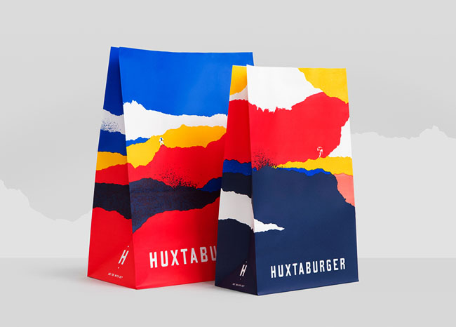 国外Huxtaburger快餐品牌彩色VI形象设计作品16P