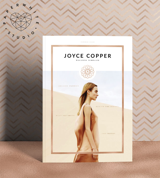 国外青铜色系的JOYCE Copper杂志设计作品欣赏