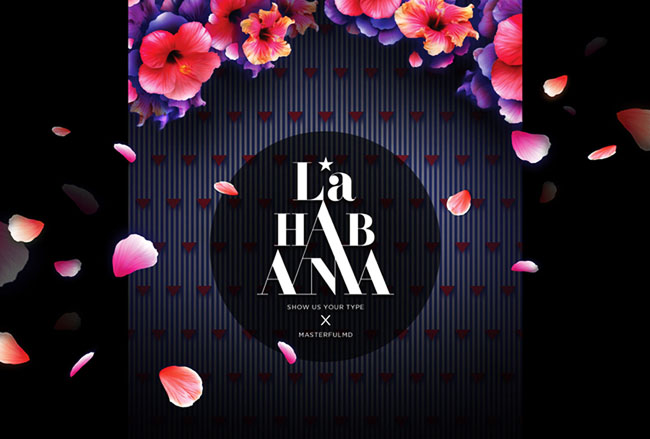国外漂亮的La Habana花卉字体设计作品