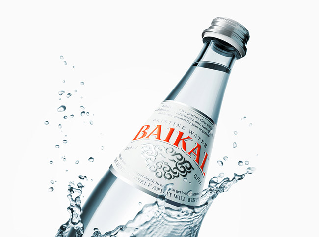国外清新亮丽的Baikal优质纯净水包装设计作品欣赏
