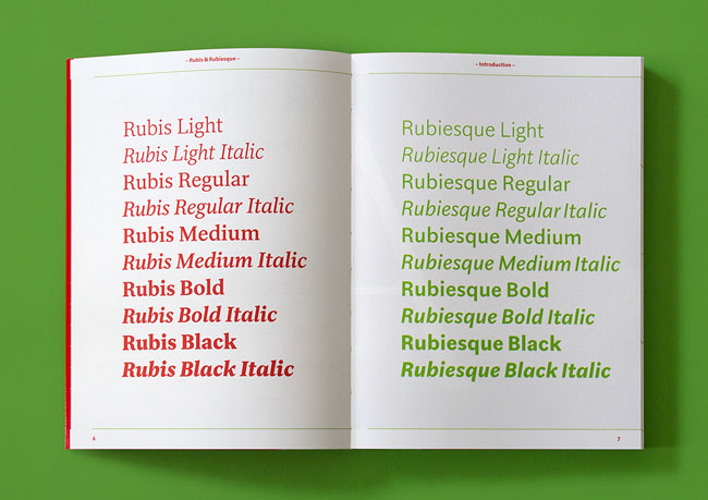 国外Rubis & Rubiesque字体字样书籍设计作品欣赏