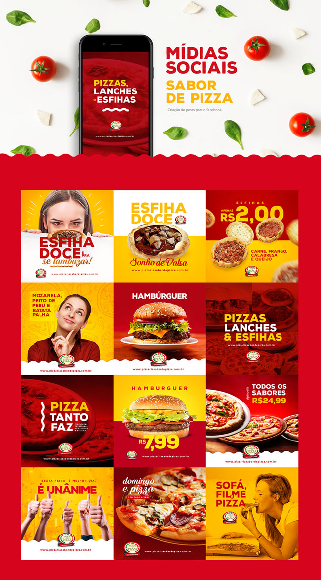 国外Sabor de Pizza比萨店网页旗帜广告设计欣赏
