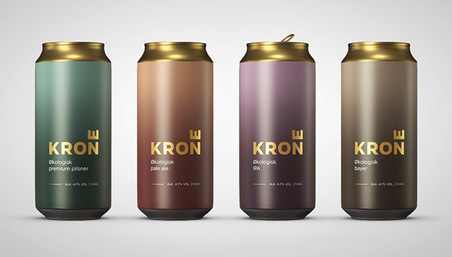 国外简约精致的Krone啤酒包装设计作品欣赏
