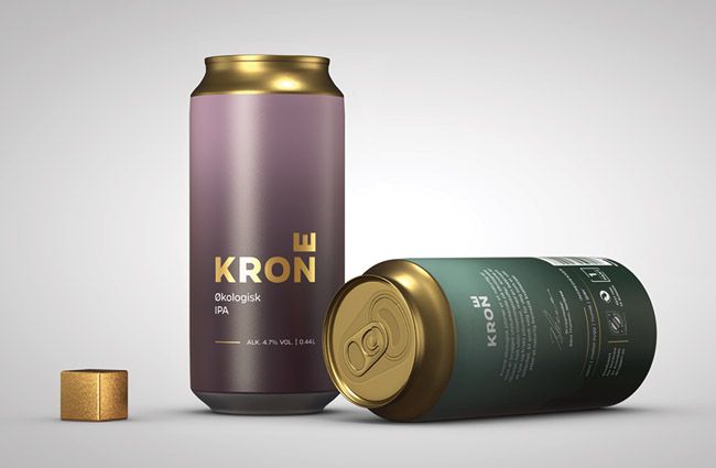 国外简约精致的Krone啤酒包装设计作品欣赏