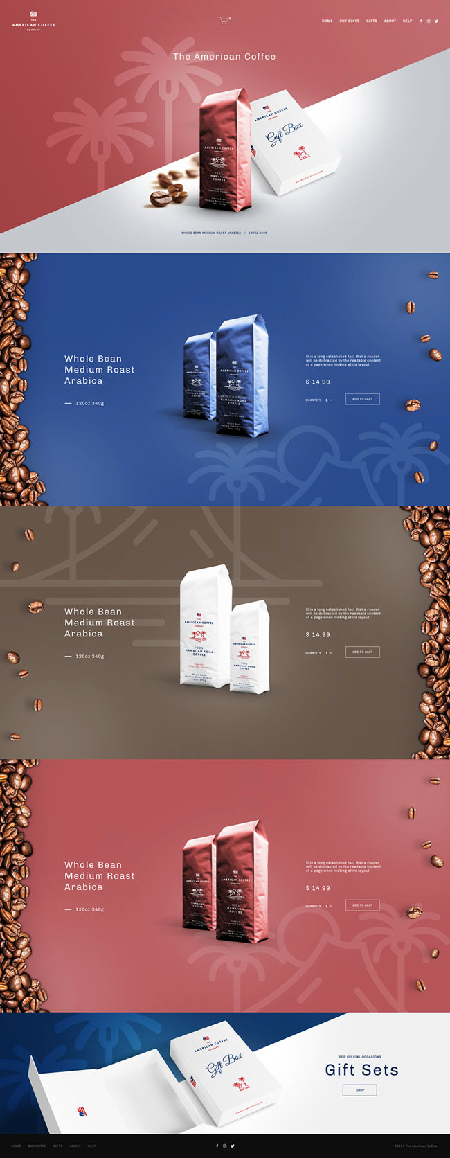 国外American Coffee咖啡品牌网页设计欣赏