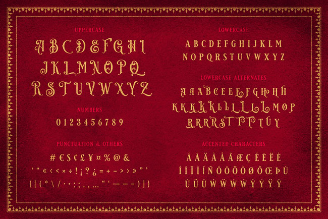 国外金色漂亮的Royal Signage复古字体设计作品