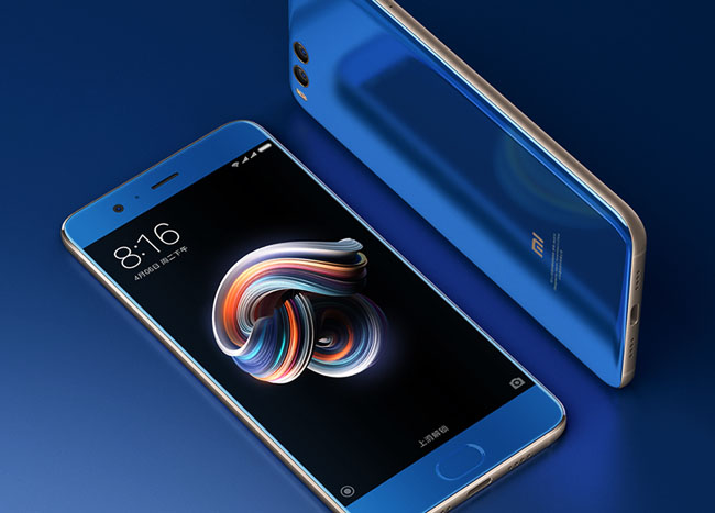国外设计师设计的小米Note 3手机锁屏界面与笔记本壁纸界面