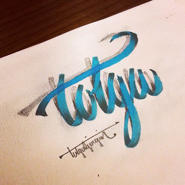 土耳其设计师Tolga Girgin三维效果手绘字体（一）