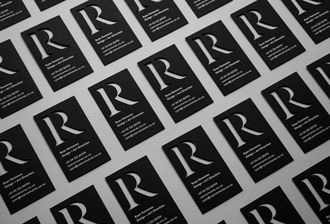 国外设计师Ryan Romanes镂空创意个人名片设计作品欣赏