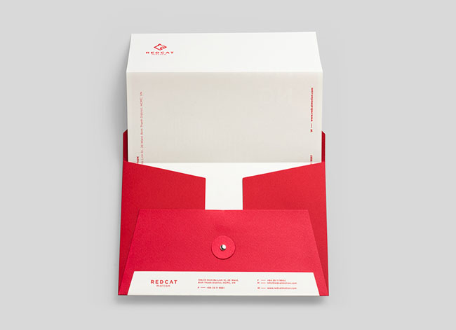 国外红色版Red Cat Motion视频机构品牌VI设计