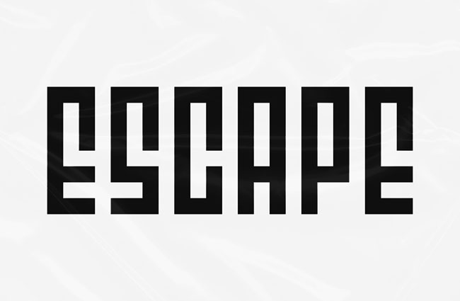 国外ESCAPE迷宫创意英文字体设计作品欣赏