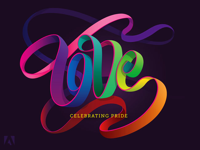 国外Adobe Pride 活动时尚字体设计欣赏