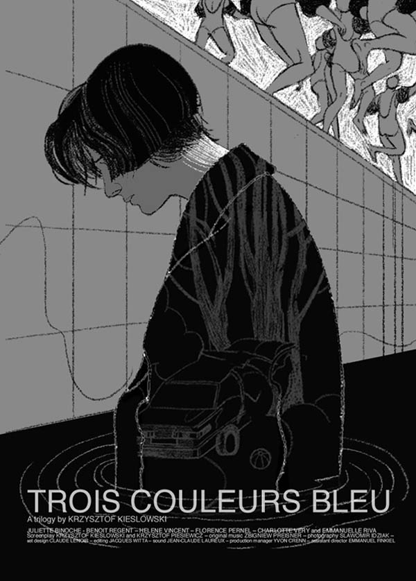国外Three Colors Trilogy主题丝网印刷海报