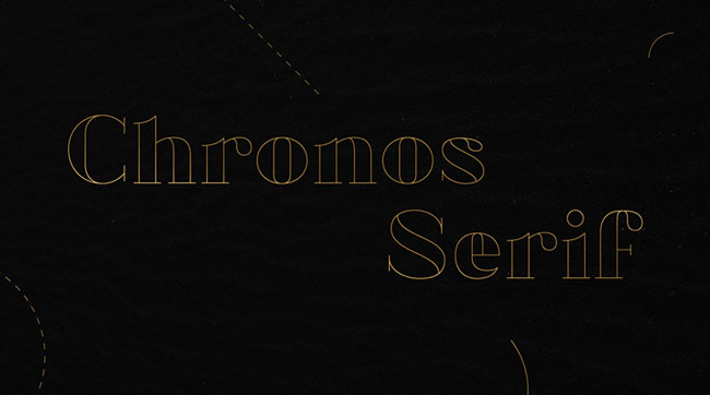 国外漂亮的Chronos Serif线条字体设计作品