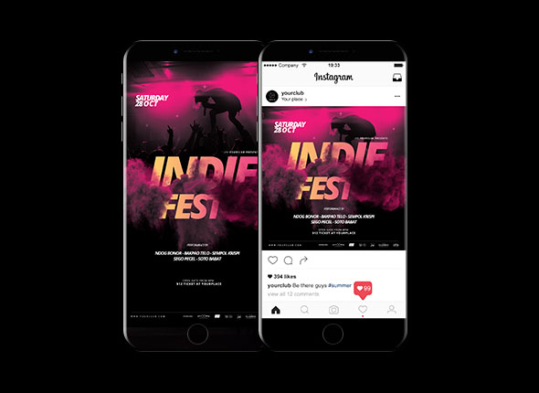 国外Indie Fest Music音乐节主视觉设计作品欣赏
