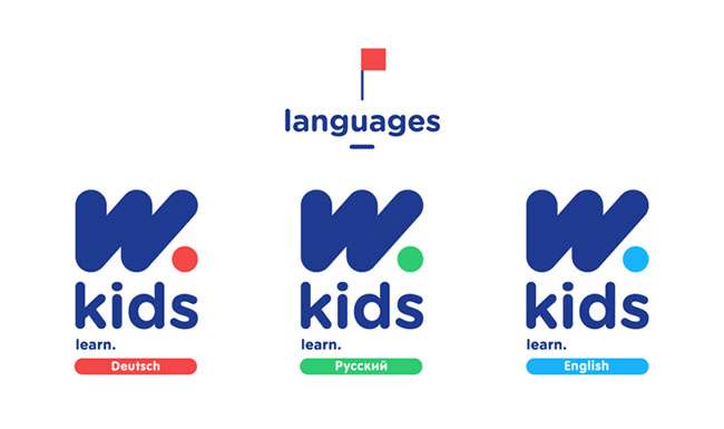 国外W.kids语言学校品牌形象设计