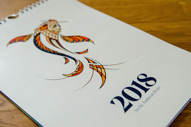 德国设计师Andreas Preis 2018插图挂历设计