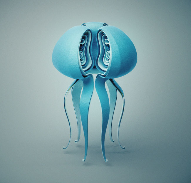 波兰设计师YUMEKON海洋生物概念艺术设计欣赏