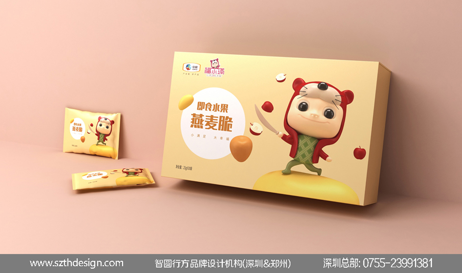 中粮福小满包装 休闲食品包装设计 即食水果燕麦脆包装设计欣赏
