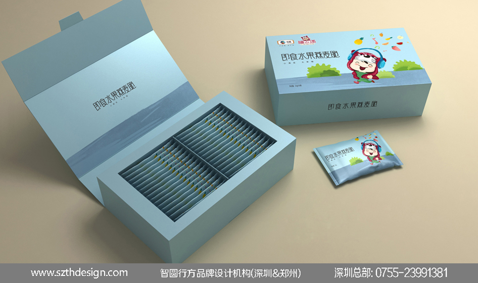 中粮福小满包装 休闲食品包装设计 即食水果燕麦脆包装设计欣赏