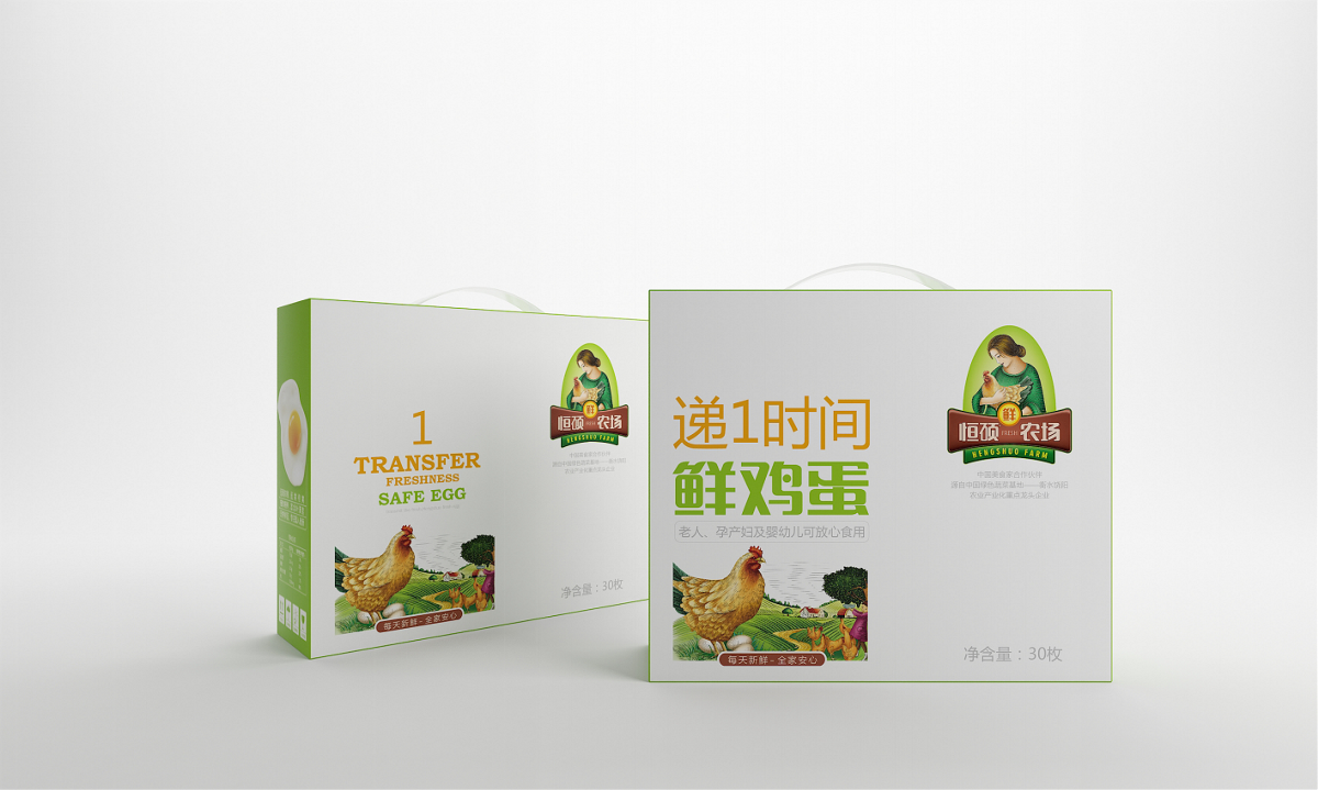 恒硕农场递1时间鲜鸡蛋——徐桂亮品牌设计